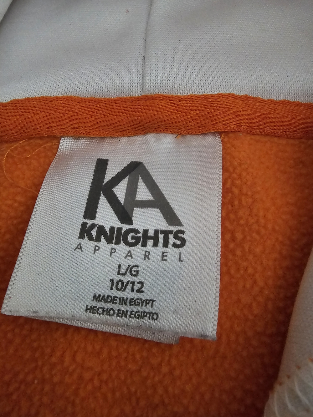 K A Knights Unisex Kids Large 10/12 Tn Vols Orange Hoodie Smokey Football Sports - Picture 3 of 8